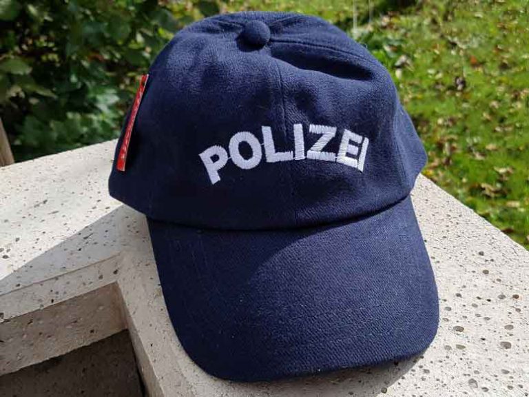 Polizei Basecap Für Kinder - Verstellbare Blaue Baseballmütze Mit Klettverschluss